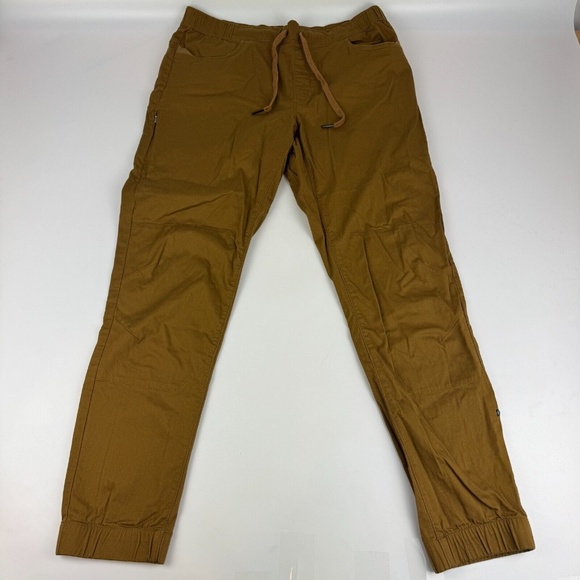 Black Diamond Mens Size L Joggers Pants Tan Drawstring - Picture 1 of 7